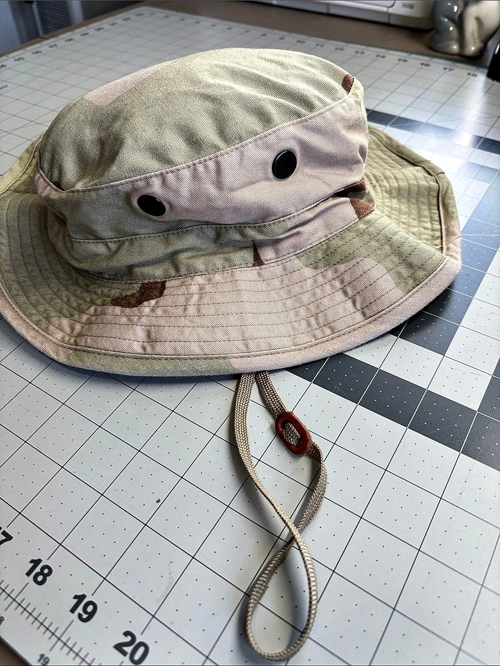 Atlas Headwear, Inc. US Military Desert Camouflage Boonie Hat. Green & Pink 7-7/
